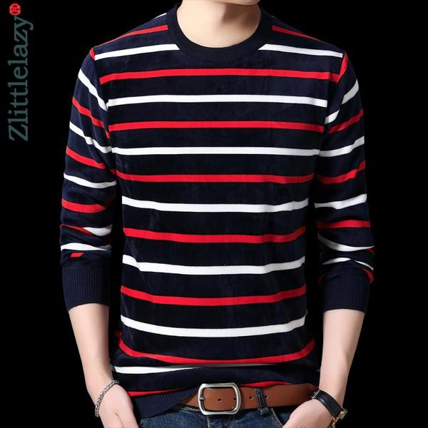 

2020 new designer pullover striped men sweater mens thick winter warm jersey knitted sweaters mens wear slim fit knitwear 53015, White;black