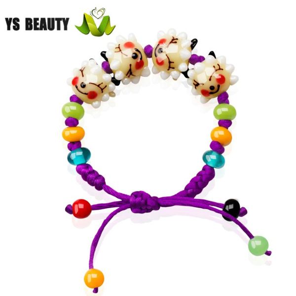 

charm bracelets cartoon series of string bracelet happy sheep beaded suitable for female children amulet jewelry holiday gifts, Golden;silver