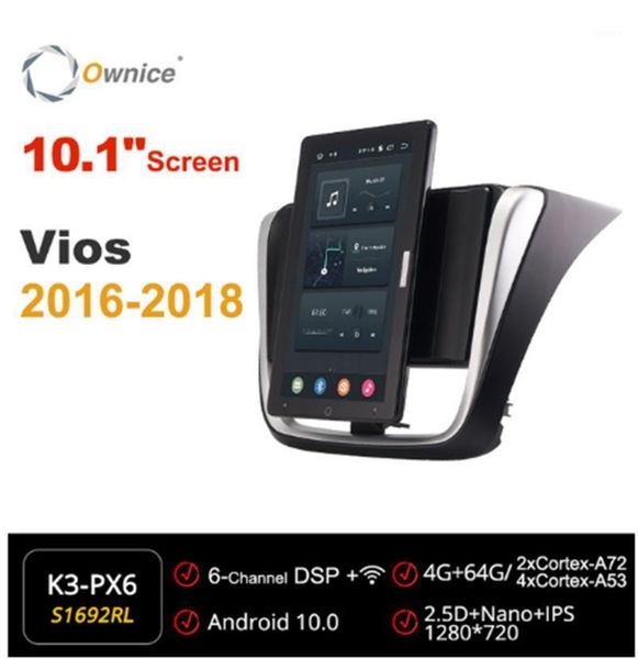 

ownice 720p android 10.0 car radio fortoyota vios 2020 2020 car video auto multimedia head unit 10.1" ips rotatable1