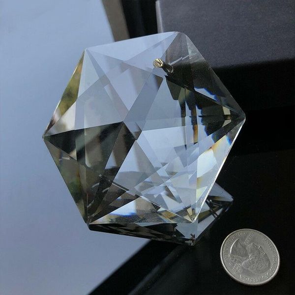 

100mm star of david tantrism hexagram crystal chandelier glass prism pendant judaism suncatcher yahadut israel h jllhos