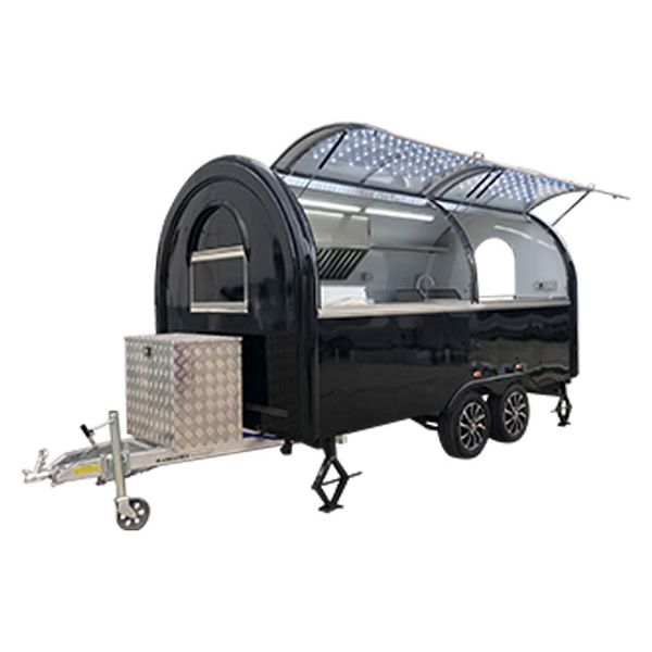 

mobile food truck concession food trailer black