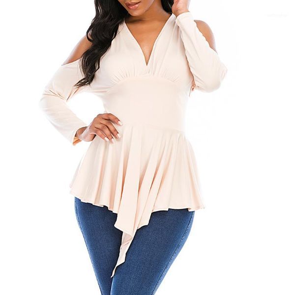 

hollow out ladies blouse and shirt autumn solid color office work wear women blouses long sleeve female tee shirt d301, White