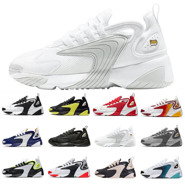 

2020 zoom 2k tekno men women running shoes m2k trainer sports sneakers white black blue red outdoor athletic runners size 36-45, White;red