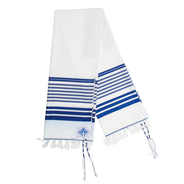 

140x190cm tallit je prayer scarf big size tallits star of david 201026, Blue;gray