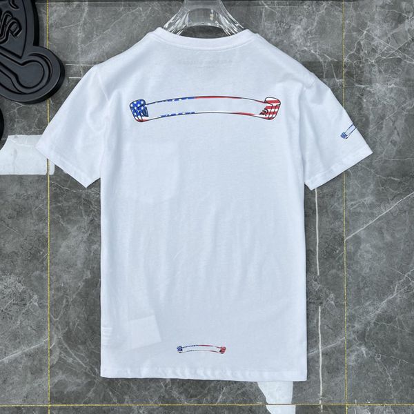 

summer luxury men's t shirts designer ch brand chromes fashion quality tees horseshoe sanskrit cross polos t-shirts sweatshirts women, White;black
