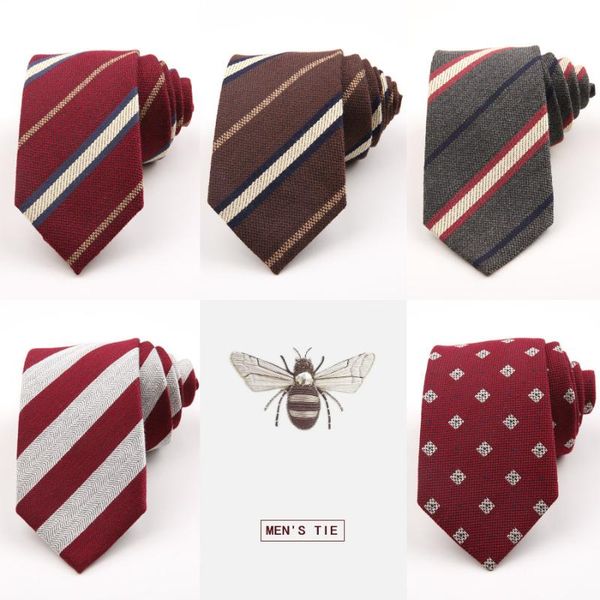 

sitonjwly 7.5cm neck ties for men skinny polyester ties red striped necktie narrow gravata business neck tie cravat custom logo, Blue;purple
