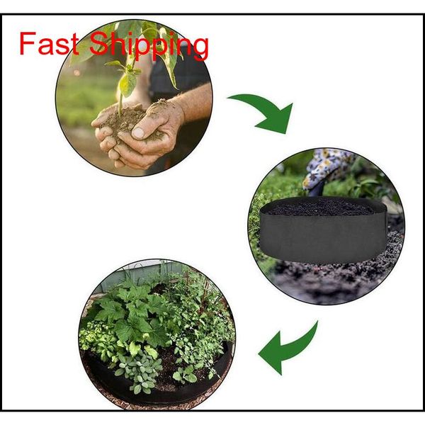 

3 size durable planter root pots aeration pouch fabric grow bags con qylyuv garden2010