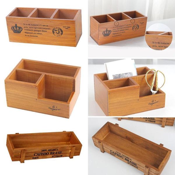 

storage boxes & bins 1pc wooden table sundries container cosmetics organizer jewelry box home decor holder1