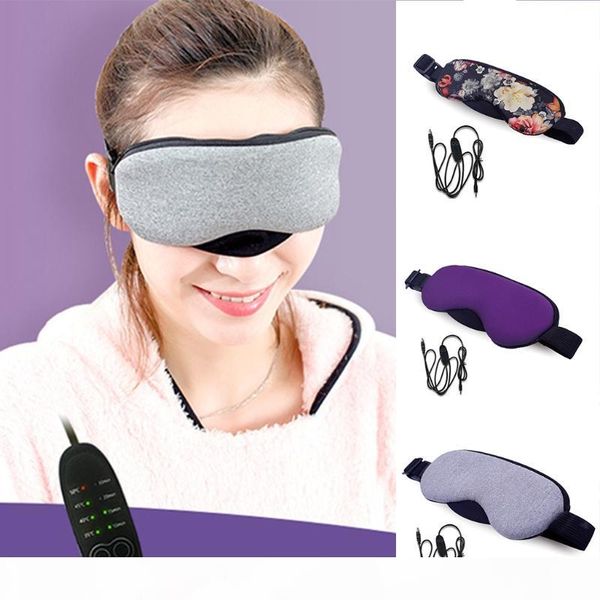 

temperature control heat steam cotton eye mask dry tired compress usb pads eye care
