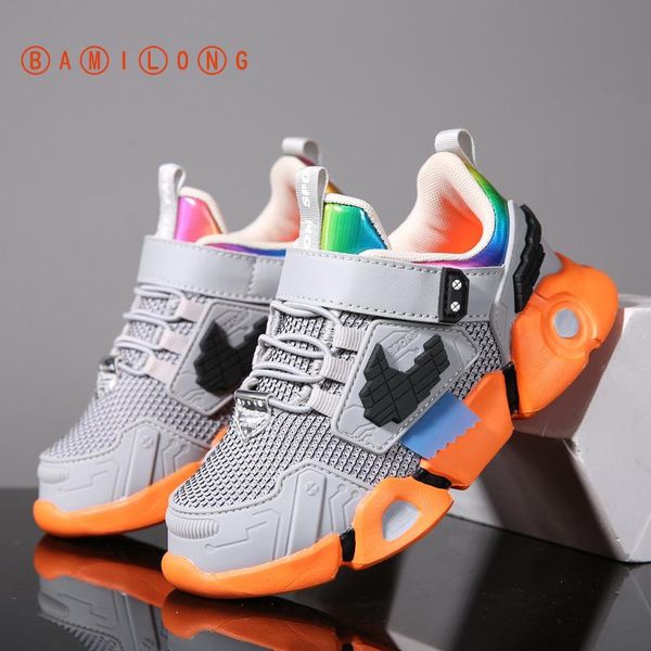 

bamilong 2020 осень new kids mesh дышащие кроссовки повседневный мальчиков и девочек спортивная обувь большой детские кроссовки s255, Black