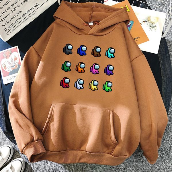 

2021 autumn and winter new video game between eua printing hoodies women kawaii hoodie graphic impostor streetwear fashion sweaters 177d, Black