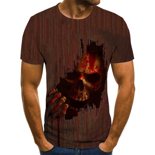 

creative reaper 3dt-shirts personalized skull pattern summer popular 3d print shirts aesthetic oversized oversized men clothing