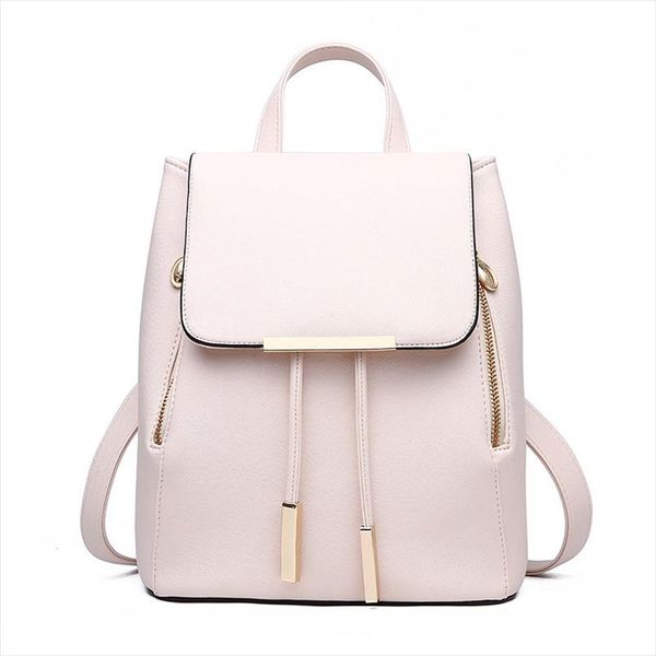 

arsmundi 2019 new women backpack pu leather college casual hasp backpack fashion shoulder book bag for teenager girls student