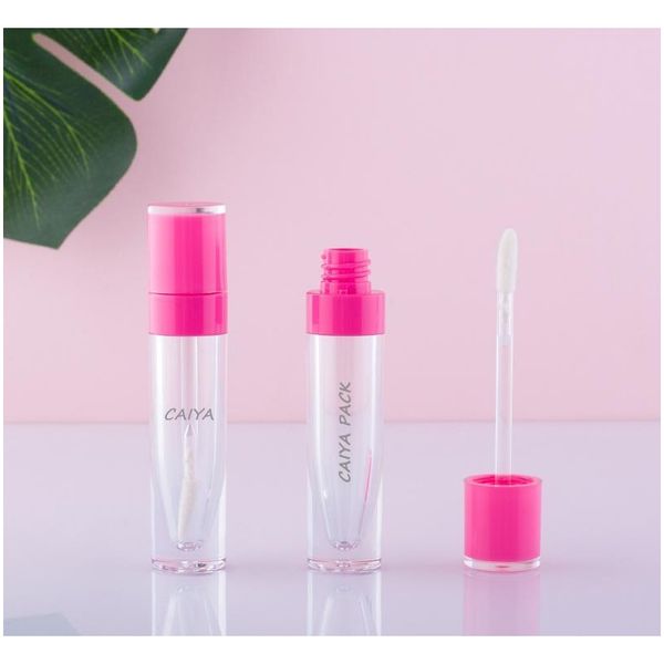 

wholesale 6ml cosmetic pink purple white black clear empty lipgloss tubes lip gloss jlluvt sinabag