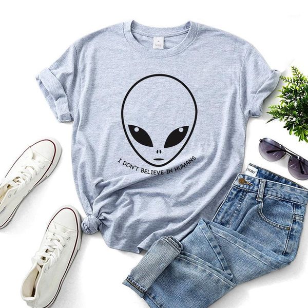 

women's t-shirt women summer funny aesthetic chic o neck basic streetwear casual print cotton t shirt1, White