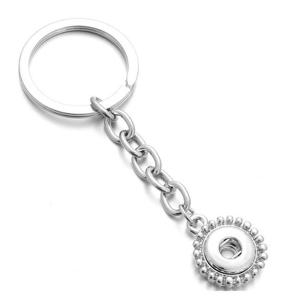 

new snap jewelry 12mm 18mm snap key chains for keyring women gifts girl keychain bag penda qylqhv, Silver