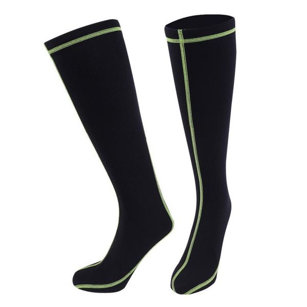 

women anti-slip beach snorkeling jellyfish socks hose diving booties men swimming deep snorkeling long socks, Black