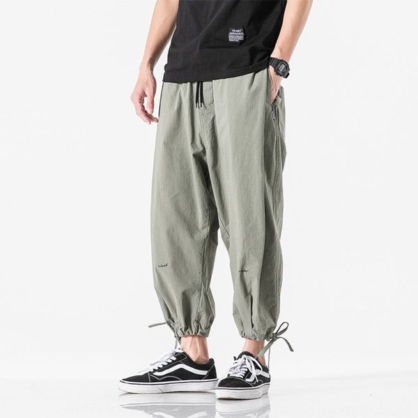 

forn32020 summer tight pants tight pants leggings men's solid color versatile loose thin capris men's fashion 2cmbt, Blue