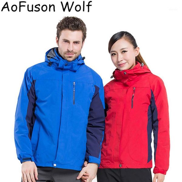 

outdoor jackets&hoodies hiking jacket women men windbreaker camping ski hunting clothes fishing waterproof warm leisure sport jackets for co, Blue;black