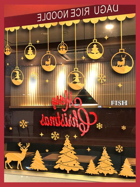 

scenes shop for daily glass door window props decoration creative atmosphere wall stickers