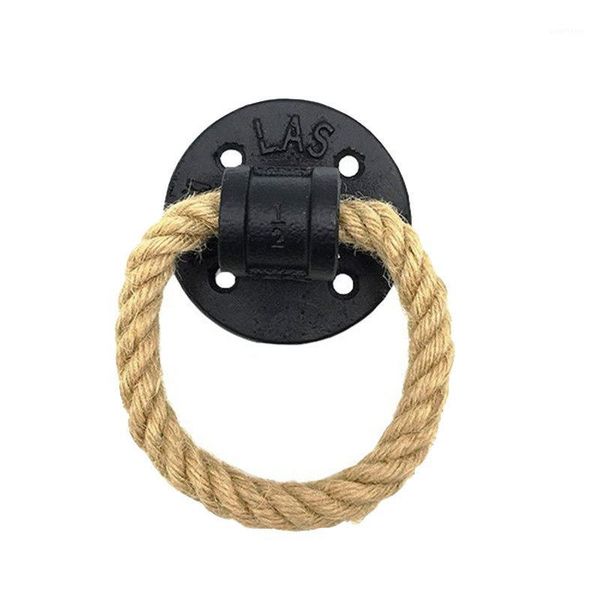 

retro iron cabinet pulls wall mount wooden door drawer dresser rope hanging pull ring buckle for home furniture handle1