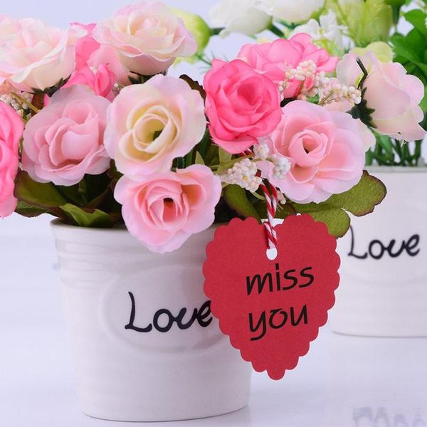 

150x red gift tag heart shape, valentine's day wedding party heart color card