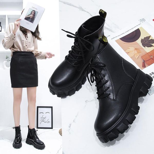 

boots winter lady boots-women shoes luxury designer round toe 2021 lolita mid calf rubber fashion autumn mid-calf low rock, Black