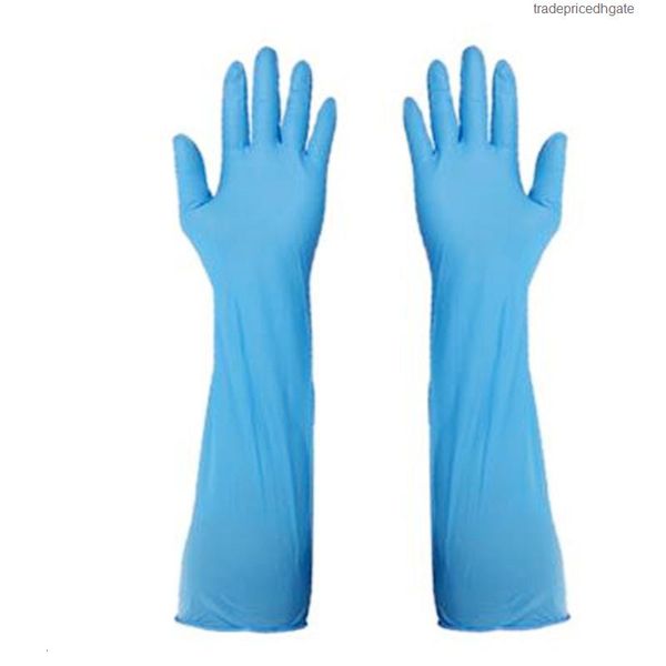 

thin long real hand nitrile 16 oil inch resistant acid and alkali brush bowl laundry rubber disposable gloves