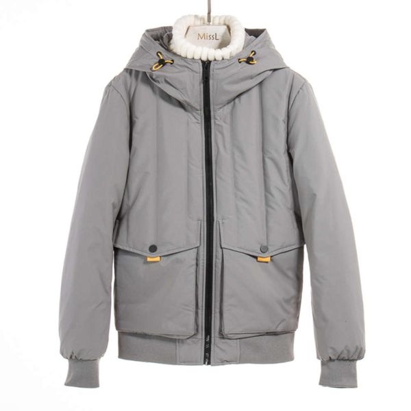 

2020 winter new trend versatile hooded leisure mens down coat jacket parka for women, Black