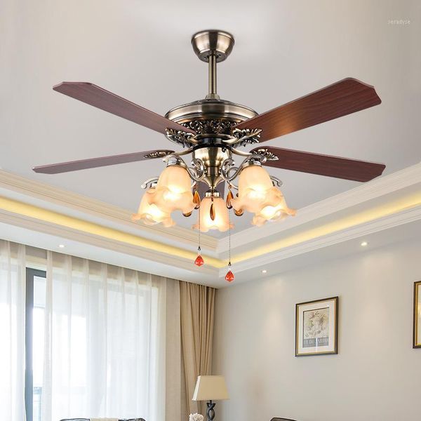 

electric fans chaplin vintage ceiling fan with lights remote control ventilador de techo 220 volt bedroom light lamp e27 bulbs1