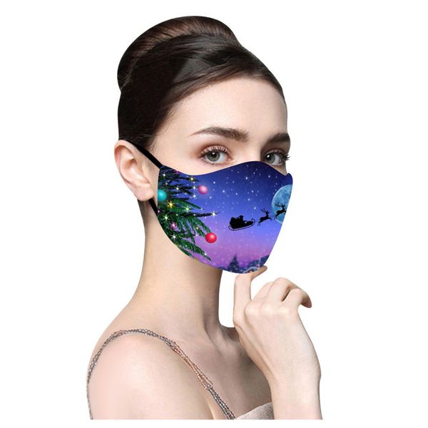 

new breathable christmas reutilizable print mouth multi-purpose cover reuse face mask resue mascarillakl