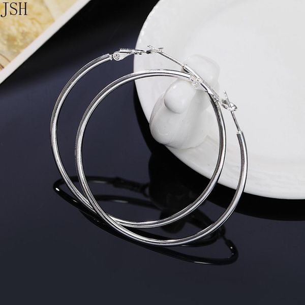 

diameter 5 8cm wholesale price women lady girl big circle silver color earrings fashion classic jewelry j580 h bbyezs, Golden