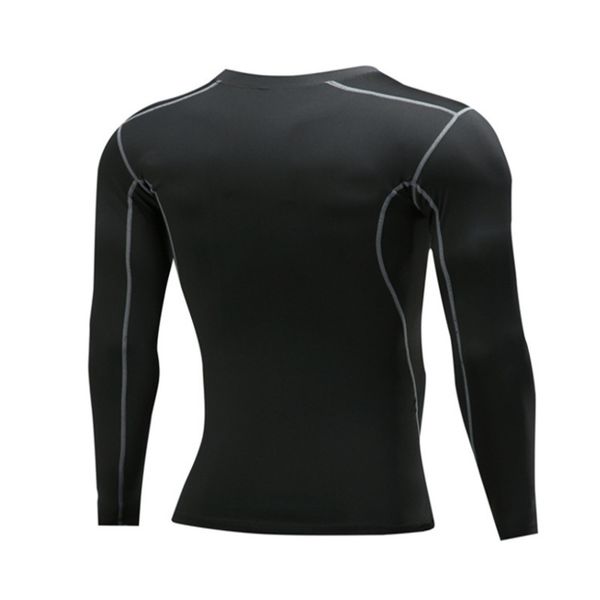 

fitness suit men's gym sports tights long sleeve pants quick drying clothes basketball training equipment spring and summer, Gray
