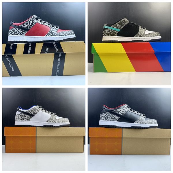 

2020 og low elephant black red white cement desginer skateboard shoes men women fashion comfortable trainer sneakers 304292-131