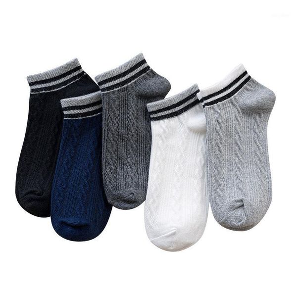 

5pair men socks classic business socks men quality soft breathable cotton casual smale crew size38-451, Black