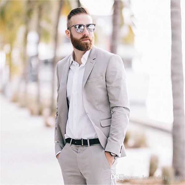 

tailor made men suits grey spring summer custom wedding suits for man groom prom beach tuxedos blazer jacket men 2 pieces tern1, White;black