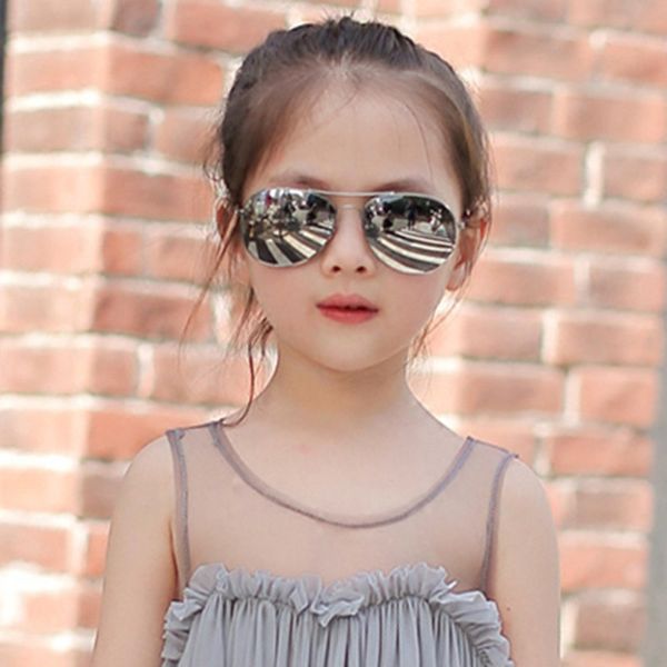 

1pc classic sunglasses girls colorful sun mirror children glasses metal frame kids boys travel shopping eyeglasses uv400