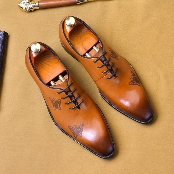 

человек формальные обувь высокого качества узелок острым носом из натуральной кожи мужская обувь бизнес оксфорд мужчины свадебное платье a14, Black