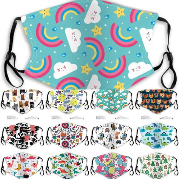 

kids cartoon face masks filters 2 pm2.5 with anti-fog haze dust protection reusable washabzgcc 2z8a