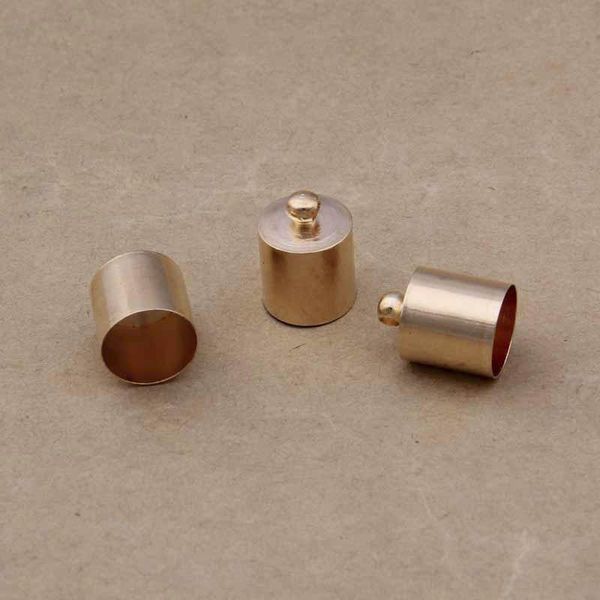 

50pcs handmade tassel caps necklace earring end tip cap fit for 4 9mm leather cord end crimp caps beads caps for jewelry h bbypat