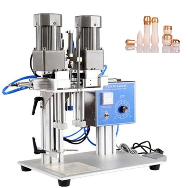 Automatische Desktop-Flaschenverschluss-Verschließmaschine, automatische Schraubverschluss-Triggersprüher-Flaschentisch-Rotations-Verschließmaschine