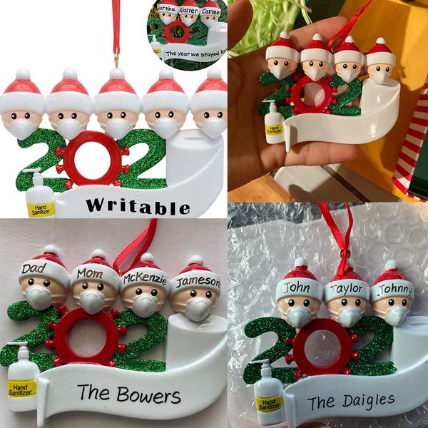 

newclaus santa 2020 decoration newttlife quarantine gift party christmas diy personalized hanging ornament pandemic -social distancing 7