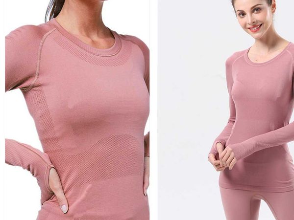 

t-shirt womens clothing designer tees tracksuit yoga clothes swiftly tech sports women long-sleeved running quick-drying fitness with high, White