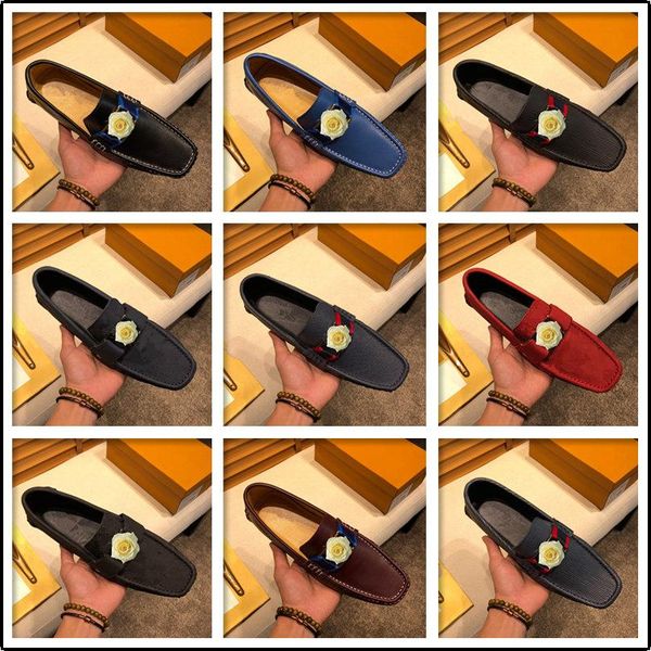

2020 new fashion leather spring luxury casual shoes men's shoes handmade vintage loafers men flats moccasins sneakers big size, Black