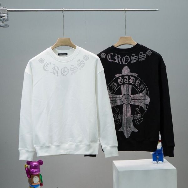 

бренд crosin cross cross horseshoe sanskrit свитер любителей удобная мода фигура горячая штамповка рукав вокруг шеи, Black