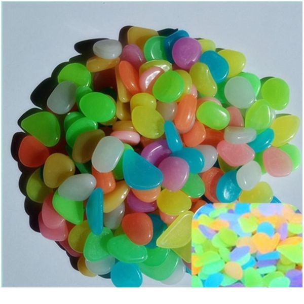 

garden decor luminous stones glow in dark decorative yard path pebbles outdoor fish tank decoration pebble rocks lawn qylwsq