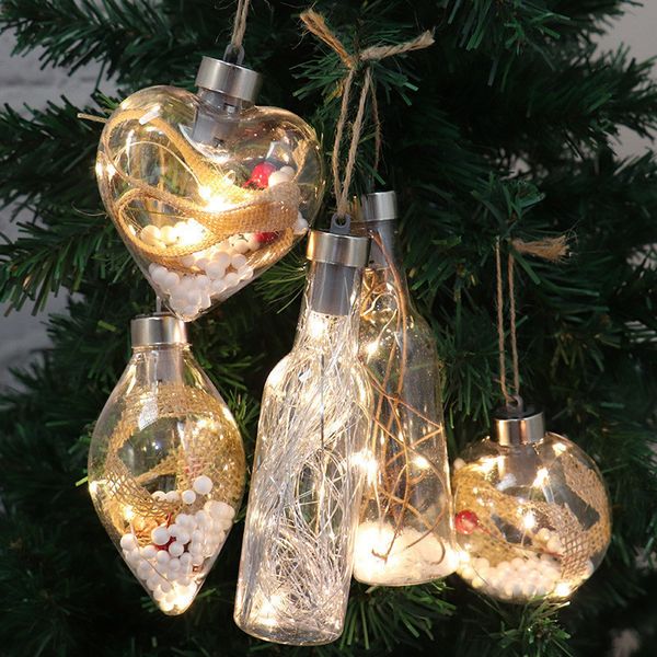 

led plastic balls lights christmas decoration glowing pendant ornaments for home xmas tree