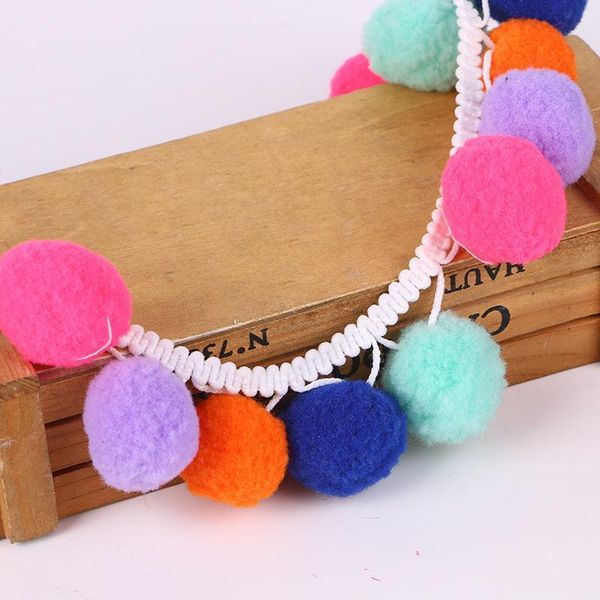 

10yards pompom trim lace fabric sewing pom pom tassel hair ball lace ribbon trim ribbon fringe decoration diy for sewing decor h jllcpa