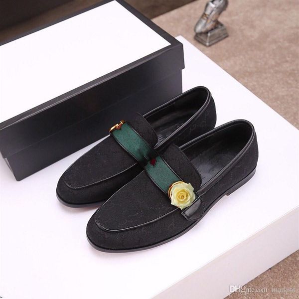 

cq formal shoes men classic italian brand men party shoes coiffeur embroidery mens dress shoes loafers sepatu slip on pria 45 bona 22, Black