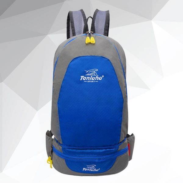 

outdoor bags packable lightweight backpack durable foldable sports daypack for hiking camping (blue)1